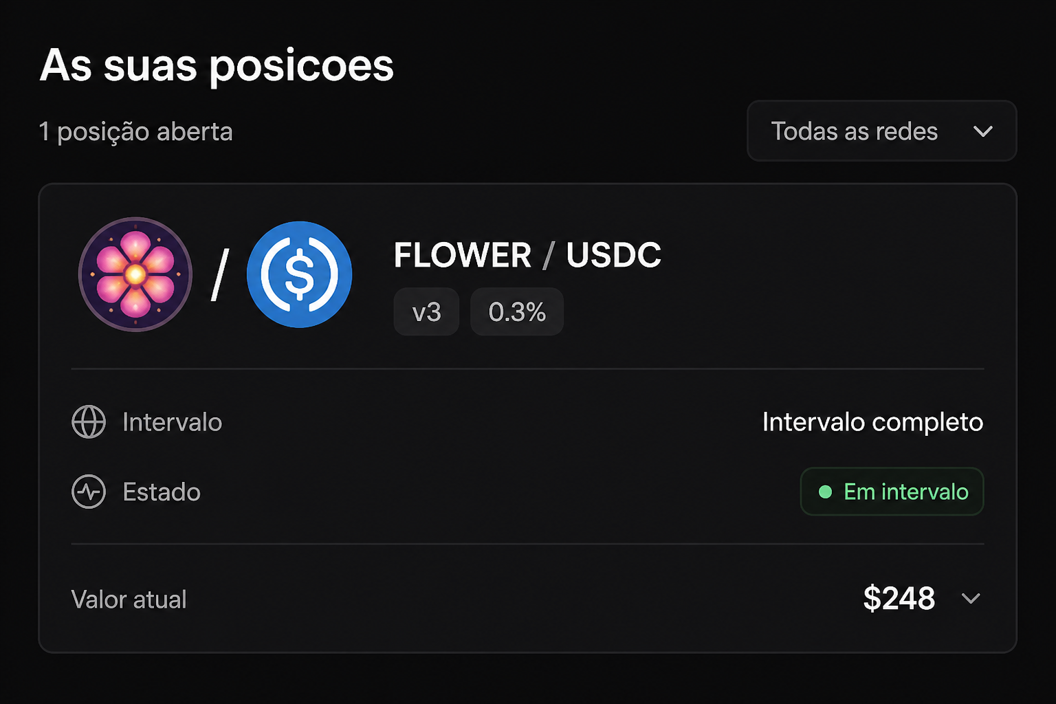 Open Uniswap position